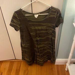 camo t-shirt dress